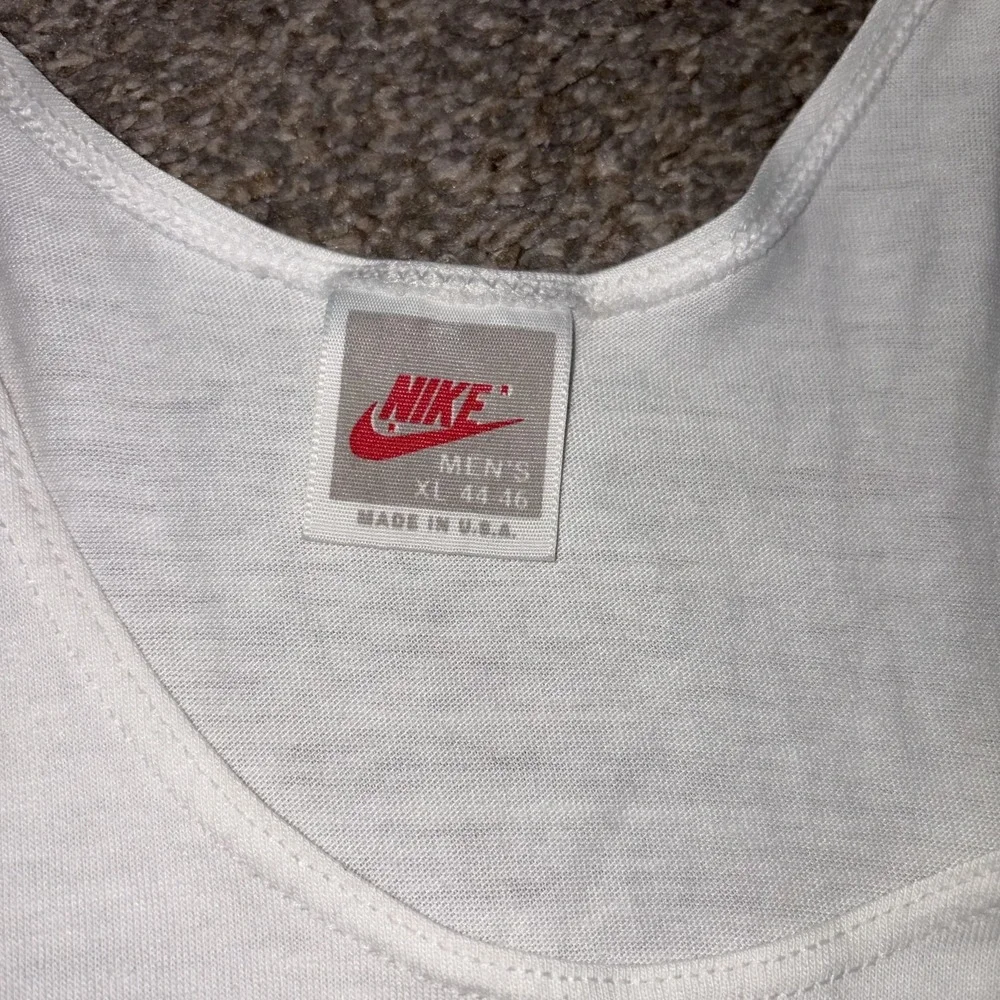 Vintage Nike Shirt Mens XL White Nuclear Surf Graphic Tank Top USA 80s 90s